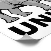 Fat Unicorn Rhino Funny Poster ポスター (角)