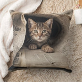 fatastick cat Throw Pillow クッション (ブランケット)