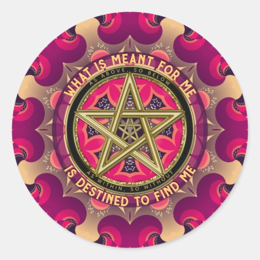 Fated Gifts Love Soul Connections Affirmation ラウンドシール (正面)