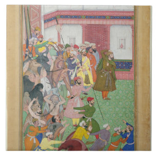 Fatepur Sikiri 1573年: 前のHasain Quli Khan-l Jahan タイル