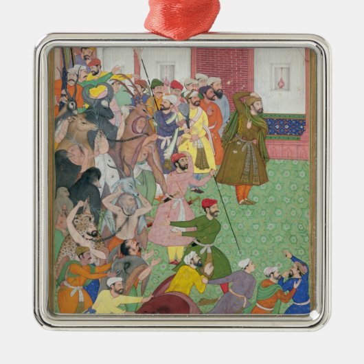 Fatepur Sikiri 1573年: 前のHasain Quli Khan-l Jahan メタルオーナメント (正面)