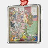 Fatepur Sikiri 1573年: 前のHasain Quli Khan-l Jahan メタルオーナメント (左)