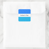 FATERS DAYおもしろいブライト点々のあるブルーホワイトストライプ スクエアシール (バッグ)