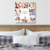 FATERS DAY最高のパパ8枚の家族の写真 キャンバスプリント (インサイチュ (寝室))