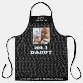 Faters Day Black And White Zig Zagの名前と写真 エプロン (正面)