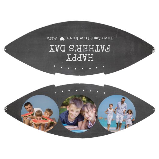 Faters Day Chalkboard 3の写真パーソナライズされた アメリカンフットボール (パネル)