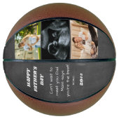 Faters Day Chalkboard 3フォトベビーメッセージ バスケットボール (正面)