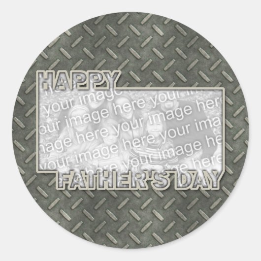 Faters Day Cut Outフォトメタルグリッドを追加 ラウンドシール (正面)