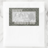 Faters Day Cut Outフォトメタルグリッドを追加 長方形シール (バッグ)