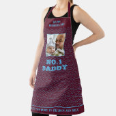 Faters Day Maroon Zig Zag名前と写真 エプロン (インサイチュ)