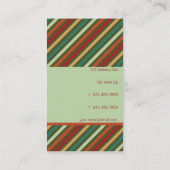 fatfatinのレトロストライプなパターンプロフィールカード 名刺 (裏面)