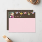 fatfatinの甘いさくらんぼのカップケーキはノート感謝していしています ノートカード (正面/裏面インサイチュ)