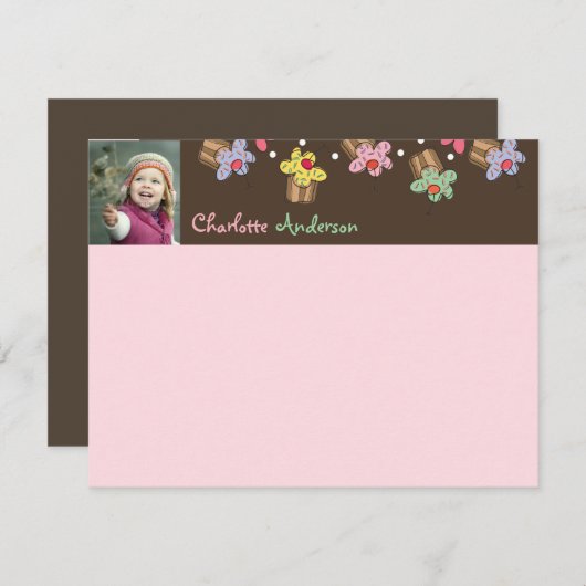 fatfatinの甘いさくらんぼのカップケーキはノート感謝していしています ノートカード (正面/裏面)