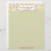 fatfatinの白いデイジー及びてんとう虫レターヘッド レターヘッド (正面/裏面)