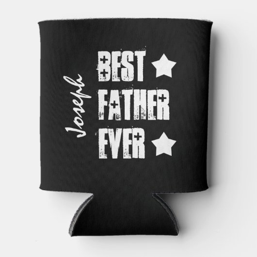 FATHERエ最高のバー白黒スター名前をカスタムするZ70 缶クーラー (正面)