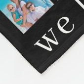 FATHER モダン Photo Collageテキストを黒に フリースブランケット (角)