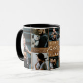 Father 最高の Ever Woodgrain Photo Collage Keepsake マグカップ (正面左)