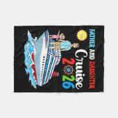 Father & Daughter Cruise 2026 Family Vacation フリースブランケット (正面(横))