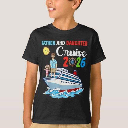 Father & Daughter Cruise 2026 Family Vacation Tシャツ (正面)