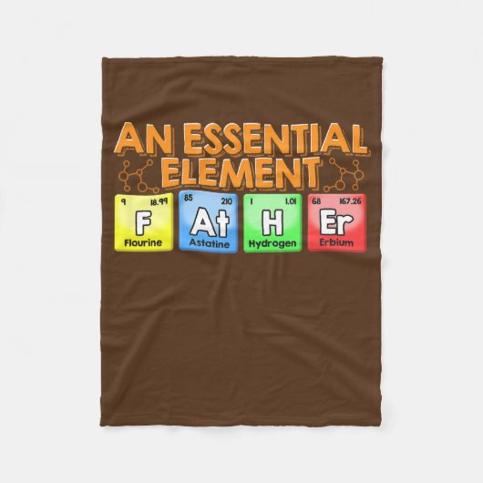 Father An Essential Element Periodic表 フリースブランケット (正面)
