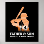 Father And Son  Baseball Players For Life ポスター<br><div class="desc">Father And Son  Baseball Players For Life</div>