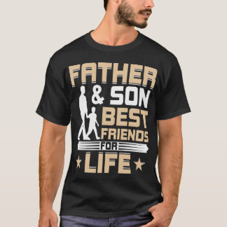 Father And Son Best Friends For Life Mens Fathers  Tシャツ