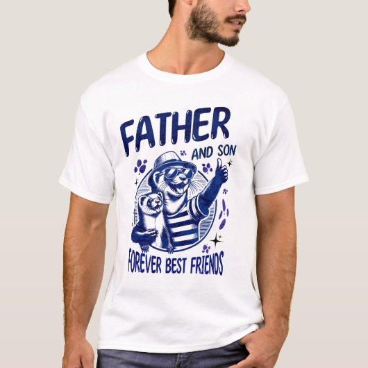 Father and Son Best Friends  Tシャツ (正面)