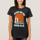 Father and son fishing partners for life dad tシャツ (正面)