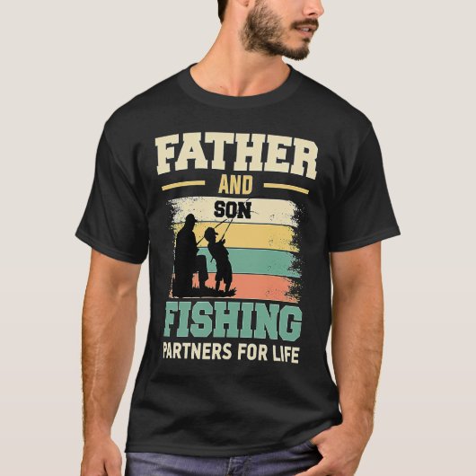 Father and son fishing partners for life tシャツ (正面)