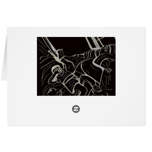 Father and Son Semi-gloss Greeting Card (裏面横)