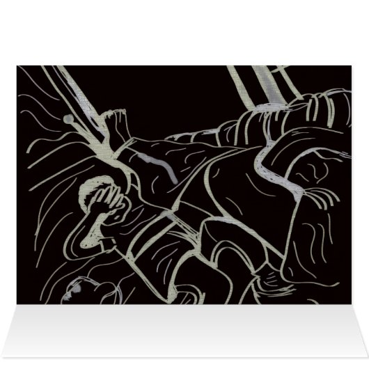 Father and Son Semi-gloss Greeting Card (内部横(上))