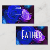 Father Blue Purpleバラプロファイルカード 名刺 (正面/裏面)