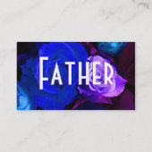 Father Blue Purpleバラプロファイルカード 名刺 (裏面)