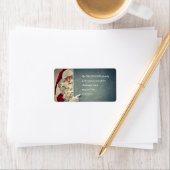 Father Christmas Address Label | Santa Claus Photo ラベル (インサイチュ)