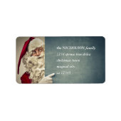 Father Christmas Address Label | Santa Claus Photo ラベル (正面)