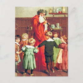 Father Christmas Blowing The Horn ポストカード