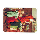 Father Christmas Blowing The Horn マグネット (横)