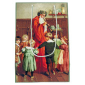 Father Christmas Blowing The Horn ミディアムペーパーバッグ (裏面)