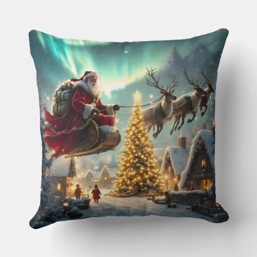 Father Christmas Dreamscape Leggings Tights クッション (裏面)