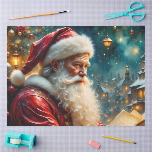 Father Christmas Reading by Lantern Light | 薄葉紙 (クラフト)