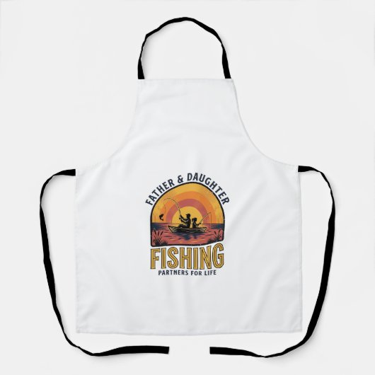 Father Daughter Fishing Partners for Life Shirt De エプロン (正面)