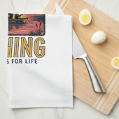 Father Daughter Fishing Partners for Life Shirt De キッチンタオル (四つ折り)