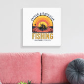 Father Daughter Fishing Partners for Life Shirt De キャンバスプリント (インサイチュ (リビング))