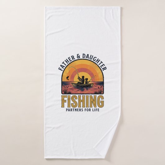 Father Daughter Fishing Partners for Life Shirt De バスタオル (バスタオル)