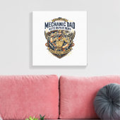 Father Day Mechanic Dad Shirt Funny Working Dad Gi キャンバスプリント (インサイチュ (リビング))