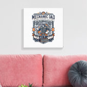 Father Day Mechanic Dad Shirt Funny Working Dad Gi キャンバスプリント (インサイチュ (リビング))