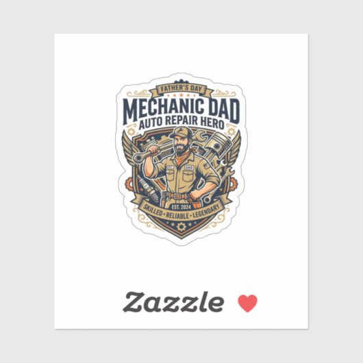Father Day Mechanic Dad Shirt Funny Working Dad Gi シール (シート)