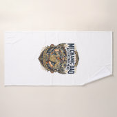 Father Day Mechanic Dad Shirt Funny Working Dad Gi バスタオル (バスタオル)