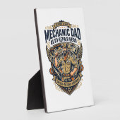 Father Day Mechanic Dad Shirt Funny Working Dad Gi フォトプラーク (側面)