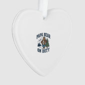 Father Day Papa Bear On Duty Shirt Funny Animal Da オーナメント (正面)